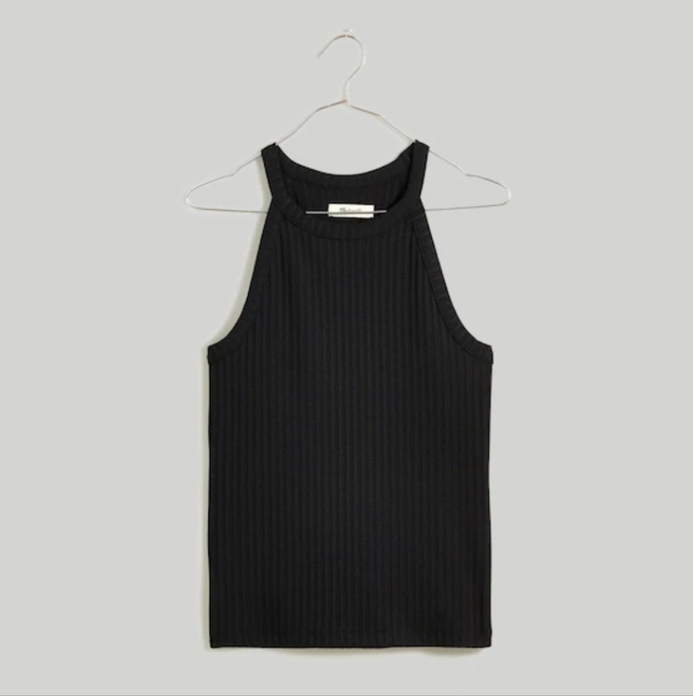 Madewell Ribbed Cutaway Crewneck Tank Top